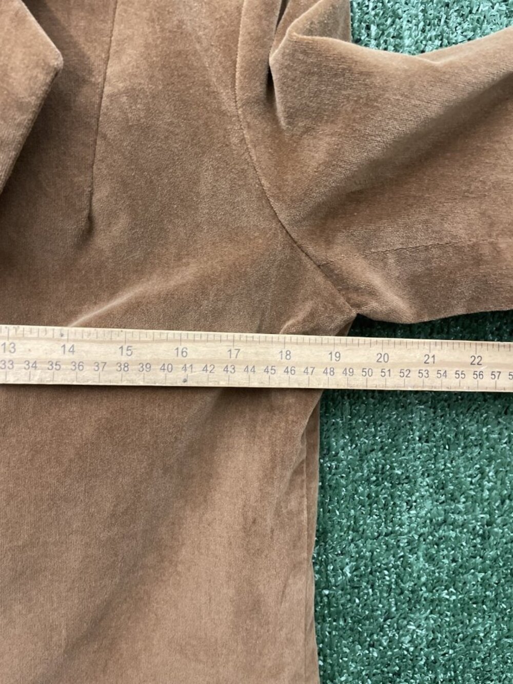 Legends Blazer Jacket Brown Two Button Size 14 Women Pockets Cotton Soft - Picture 7 of 12
